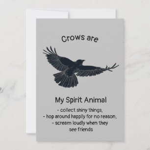 Totem von Fuchs Crows Bird Spirit Animal Spaß  Karte