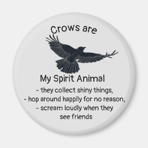Totem von Fuchs Crows Bird Spirit Animal Spaß Magnet