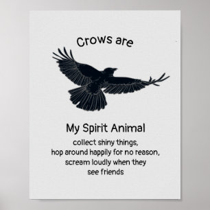 Totem von Fuchs Crows Bird Spirit Animal Spaß Poster