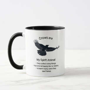 Totem von Fuchs Crows Bird Spirit Animal Spaß  Tasse