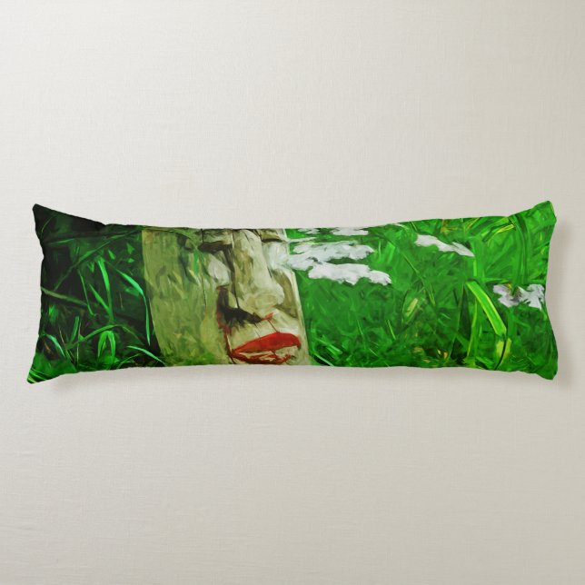 Totem von rotem Lippenstift unter den Wildblumen Seitenschläferkissen (Vorderseite)