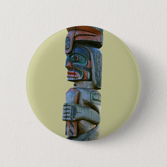 Totempfahl Button (Vorderseite)
