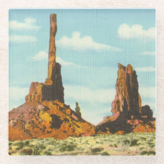 Totempfahl Glasuntersetzer (Vorderseite)