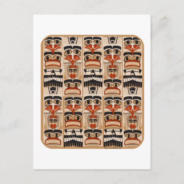 Totempfahl Postkarte (Vorderseite)