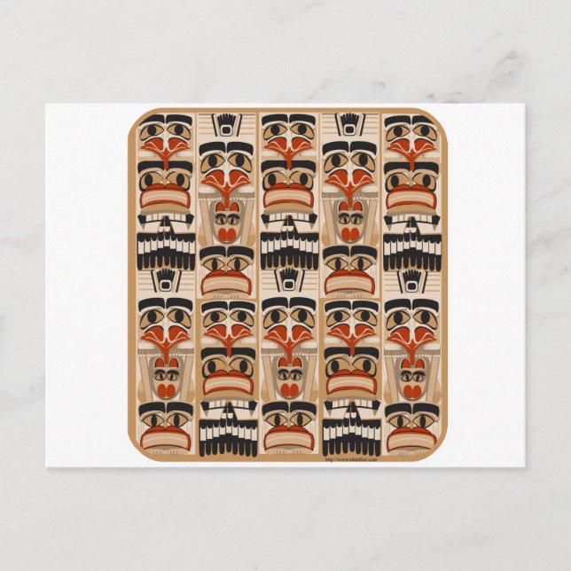 Totempfahl Postkarte (Vorderseite)