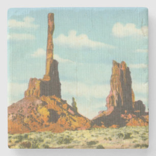 Totempfahl Steinuntersetzer