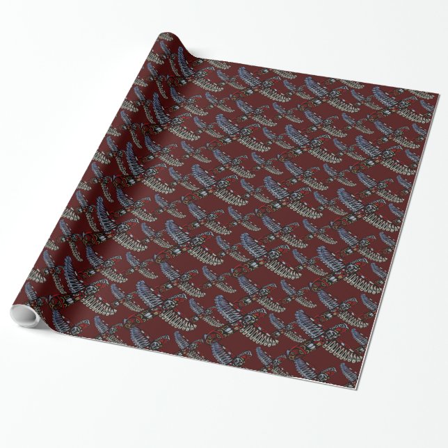 Totempfeiler-Wrap-Papier Native Art Geschenkpapier (Ungerollt)