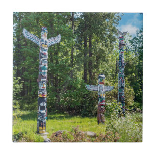 Totems im Stanley Park, Vancouver Canada Fliese
