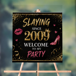 Töten Seit 2009 Acryl Geburtstags-Schild Acrylschild