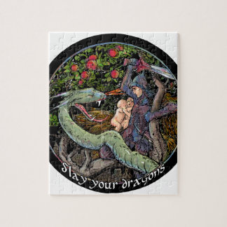 TÖTEN Sie IHRE DRACHEN, mittelalterliche Kunst, Puzzle