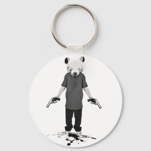Tötender Panda Schlüsselanhänger