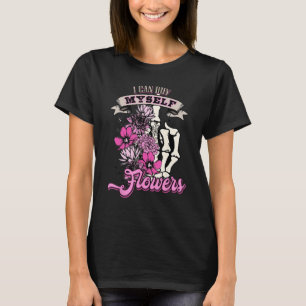 Totenhand Blumen Schädel Floral Retro Halloween T-Shirt
