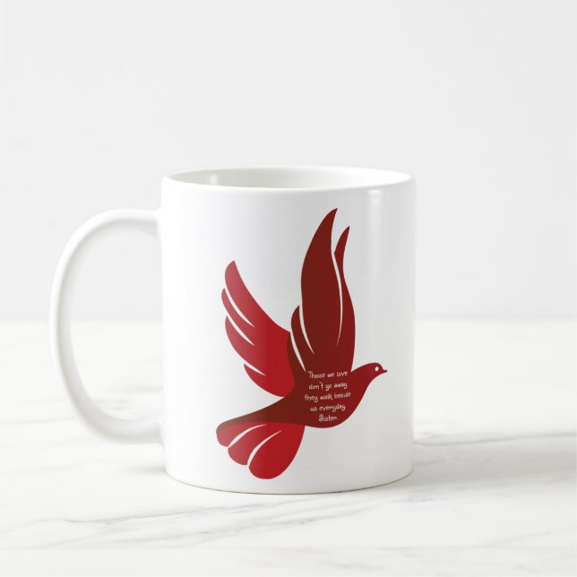 Totenjubiläumsministerin - Ort des Todes und Jahre Kaffeetasse (Links)