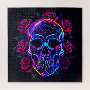 Totenkopf aus Rosen Puzzle