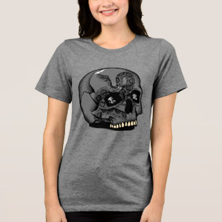 Totenkopf Damen T-Shirt Tri-Blend Shirt