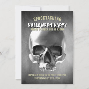 Totenkopf-Design. Schwarz und Weiß Einladung