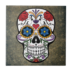 Totenkopf Día de Muertos Mexiko Fliese