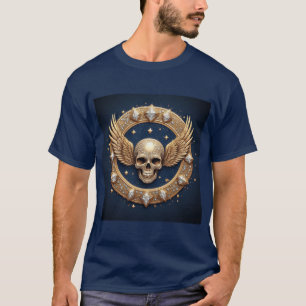 💀Totenkopf-Emblem für gotische Dekoration T-Shirt