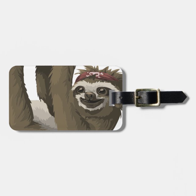 Totenkopf Faultier Gepäckanhänger (Vorderseite horizontal)