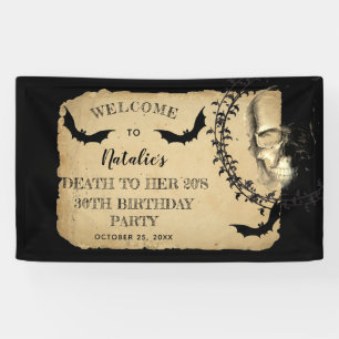 Totenkopf Fledermäuse Tod zu ihrer 20er Geburtstag Banner