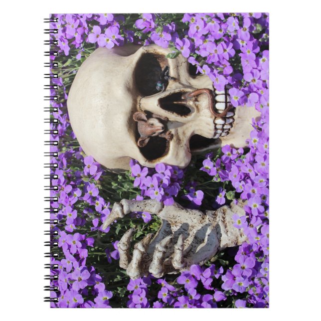 Totenkopf  Gothic / Notebook Notizblock (Vorderseite)