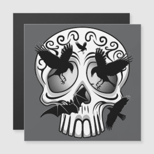 Totenkopf-Halloween-Dekoration Calaveras Magnetkarte