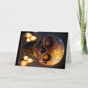 Totenkopf-Halloween-Karte Karte