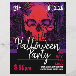 Totenkopf-Halloween-Party-Event-Flyer Flyer
