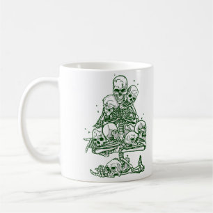 Totenkopf hässlicher Weihnachtsbaum Skelett gothis Kaffeetasse