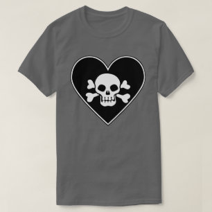 Totenkopf im Herzen T-Shirt
