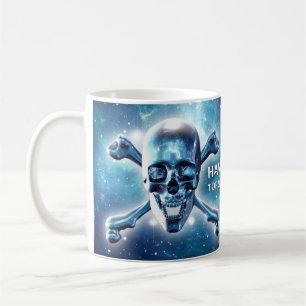 Totenkopf im Weltraum Kaffeetasse
