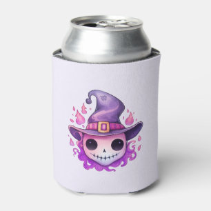 Totenkopf in einem Hexenhut Whimsical Dosenkühler