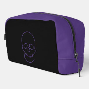 Totenkopf in Lila und Schwarz Waschbeutel