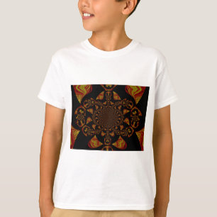 Totenkopf Kaleidoskop Kunst Druck T-Shirt