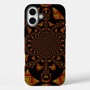 Totenkopf-Kaleidoskop-Kunstposter iPhone 16 Plus Hülle