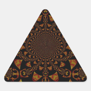 Totenkopf-Kaleidoskop-Kunstposter Dreieckiger Aufkleber