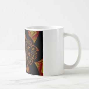 Totenkopf-Kaleidoskop-Kunstposter Kaffeetasse