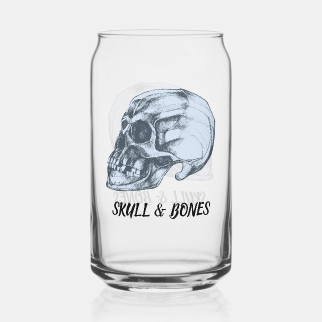 Totenkopf & Knochen Dosenglas (Vorderseite)