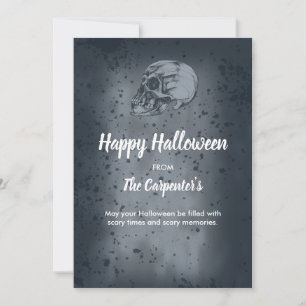 Totenkopf & Knochen Halloween-Karte Einladung