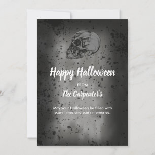 Totenkopf & Knochen Halloween-Karte Einladung