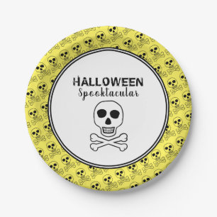 Totenkopf & Knochen, Halloween-Party Pappteller