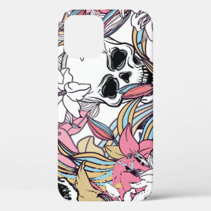 Totenkopf-Lilien-Blumen: Boho Vintage. Case-Mate iPhone Hülle