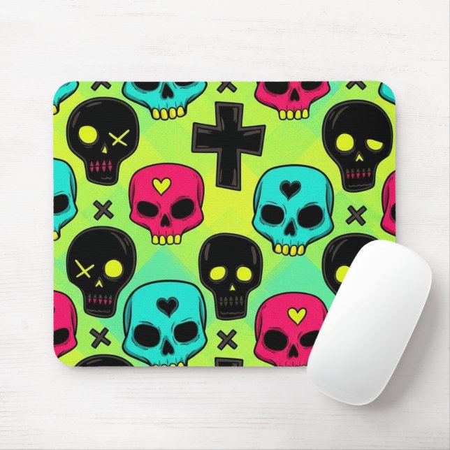 Totenkopf-Mauspad Mousepad (Mit Mouse)
