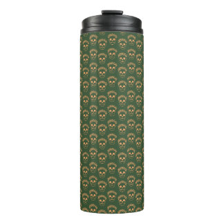 Totenkopf mit Blumenkranz Thermosbecher