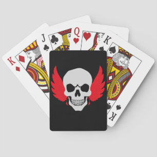 Totenkopf mit Flügel Spielkarten