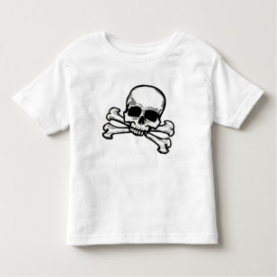 Totenkopf mit gekreuzter Knochen Kleinkind T-shirt