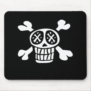 Totenkopf mit gekreuzter Knochen mousepad