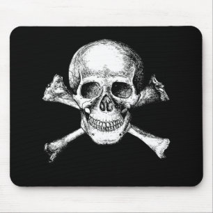 Totenkopf mit gekreuzter Knochen Mousepad