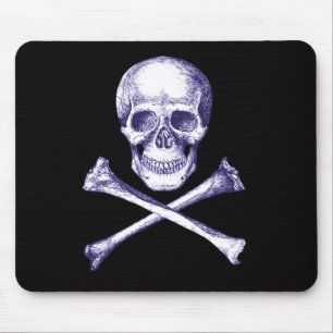 Totenkopf mit gekreuzter Knochen Mousepad