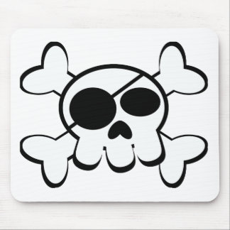Totenkopf mit gekreuzter Knochen Mousepad